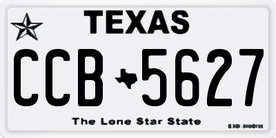TX license plate CCB5627