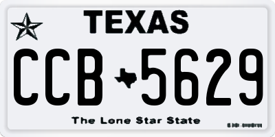 TX license plate CCB5629