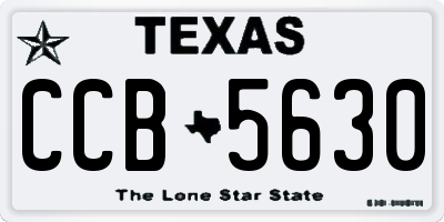 TX license plate CCB5630