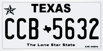 TX license plate CCB5632