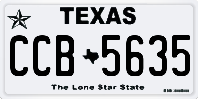 TX license plate CCB5635