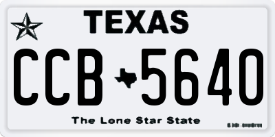 TX license plate CCB5640