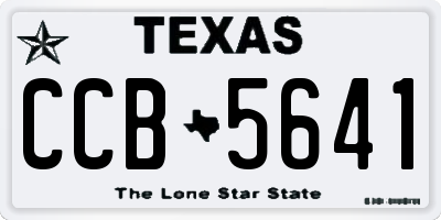 TX license plate CCB5641