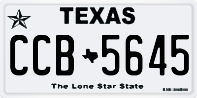 TX license plate CCB5645