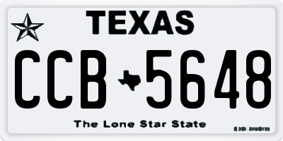 TX license plate CCB5648