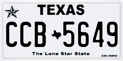 TX license plate CCB5649