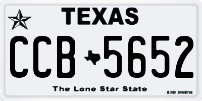 TX license plate CCB5652