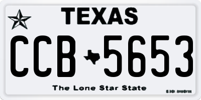 TX license plate CCB5653