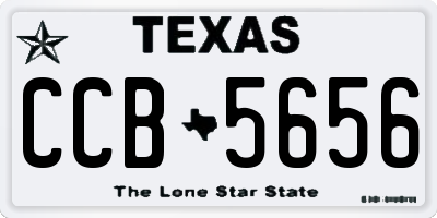 TX license plate CCB5656
