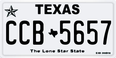 TX license plate CCB5657