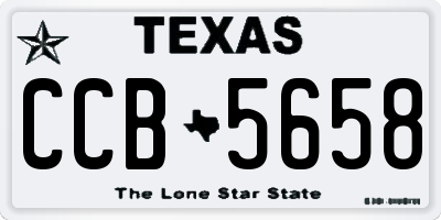 TX license plate CCB5658