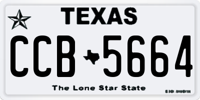 TX license plate CCB5664