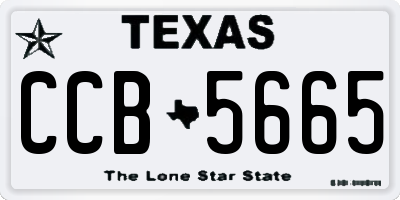 TX license plate CCB5665