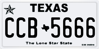 TX license plate CCB5666