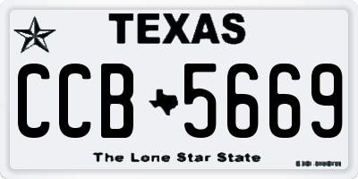 TX license plate CCB5669