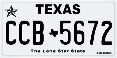 TX license plate CCB5672