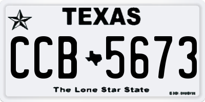 TX license plate CCB5673