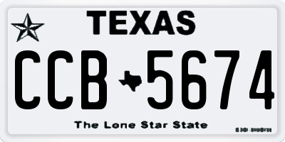 TX license plate CCB5674