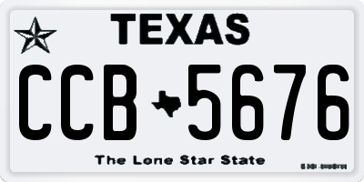 TX license plate CCB5676