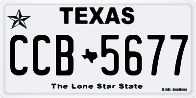 TX license plate CCB5677
