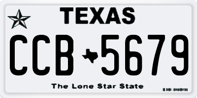 TX license plate CCB5679