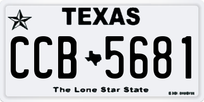TX license plate CCB5681