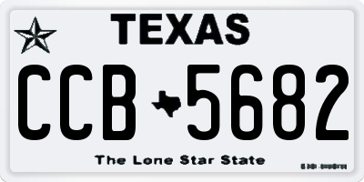 TX license plate CCB5682