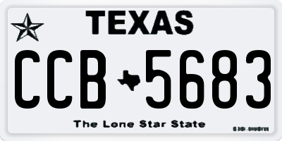 TX license plate CCB5683