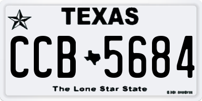 TX license plate CCB5684