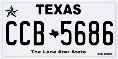 TX license plate CCB5686