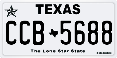 TX license plate CCB5688