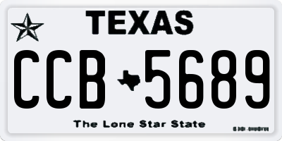 TX license plate CCB5689