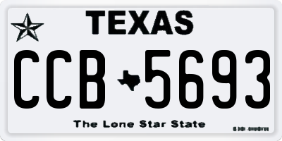 TX license plate CCB5693