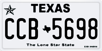 TX license plate CCB5698