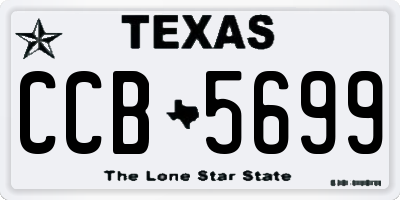 TX license plate CCB5699