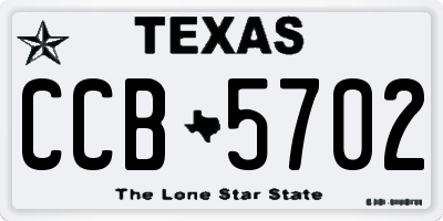 TX license plate CCB5702
