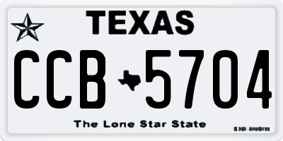 TX license plate CCB5704