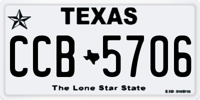 TX license plate CCB5706