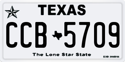 TX license plate CCB5709