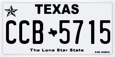 TX license plate CCB5715