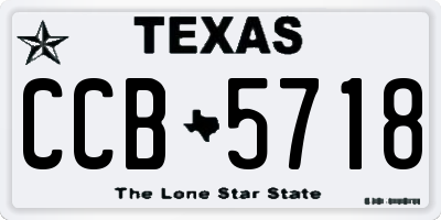 TX license plate CCB5718