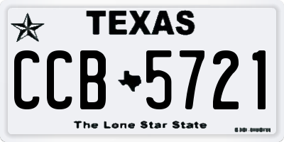 TX license plate CCB5721