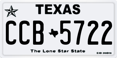 TX license plate CCB5722