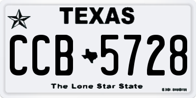 TX license plate CCB5728
