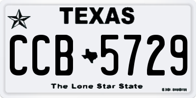 TX license plate CCB5729