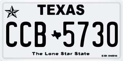 TX license plate CCB5730