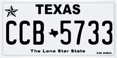 TX license plate CCB5733
