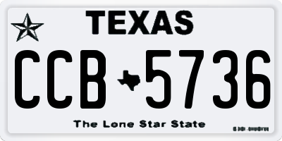 TX license plate CCB5736