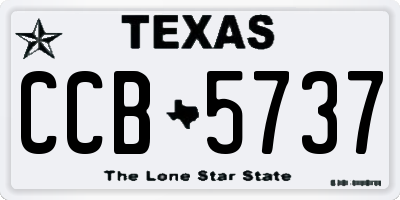 TX license plate CCB5737