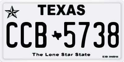 TX license plate CCB5738